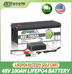 48V 100Ah Lithium Battery LiFePO4 200A BMS Deep Cycle Off-grid Solar System Home