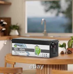 48V 100Ah Lithium Battery LiFePO4 200A BMS Deep Cycle Off-grid Solar System Home