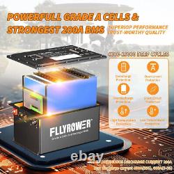 48V 100Ah Lithium Golf Cart Battery, Built 200A BMS 15000+ Cycles 20A Charger
