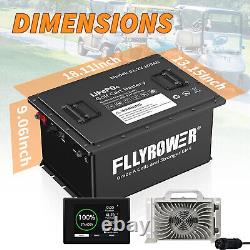 48V 100Ah Lithium Golf Cart Battery, Built 200A BMS 15000+ Cycles 20A Charger