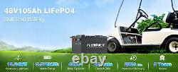 48V 100Ah Lithium Golf Cart Battery, Built 200A BMS 15000+ Cycles 20A Charger