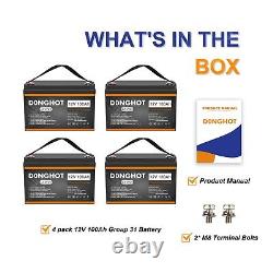 48V 100Ah Lithium Golf Cart Battery LiFePO4 Deep Cycle 12V 100Ah 4 Group Solar