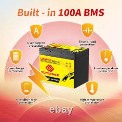 48V 100Ah Lithium Golf Cart Battery LiFePO4 Deep Cycle 4Group 12V 100Ah RV Solar