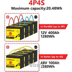 48V 100Ah Lithium Golf Cart Battery LiFePO4 Deep Cycle 4Group 12V 100Ah RV Solar