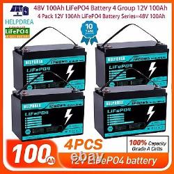 48V 100Ah Lithium Golf Cart Battery LiFePO4 Deep Cycle 4Group 12V 100Ah Solar RV