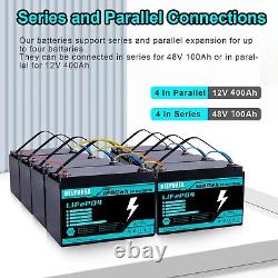 48V 100Ah Lithium Golf Cart Battery LiFePO4 Deep Cycle 4Group 12V 100Ah Solar RV