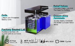 48V 100Ah Lithium Golf Cart Battery LiFePO4 Deep Cycle 4Group 12V 100Ah Solar RV