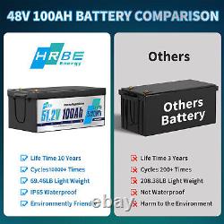 48V 100Ah Lithium Golf Cart Battery with 5A Charger Golf Cart Trolling Motor RV
