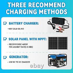 48V 100Ah Lithium Golf Cart Battery with 5A Charger Golf Cart Trolling Motor RV