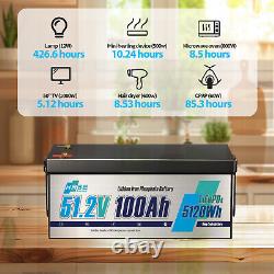 48V 100Ah Lithium Golf Cart Battery with 5A Charger Golf Cart Trolling Motor RV