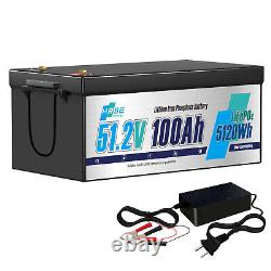 48V 100Ah Lithium Golf Cart Battery with 5A Charger Golf Cart Trolling Motor RV