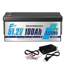 48V 100Ah Lithium Golf Cart Battery with 5A Charger Golf Cart Trolling Motor RV