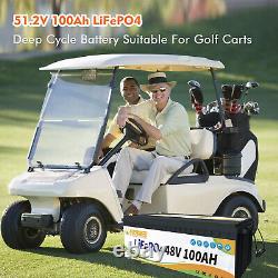 48V 100Ah Lithium LiFePO4 Battery 10 Year warranty Deep Cycle for Golf cart EV