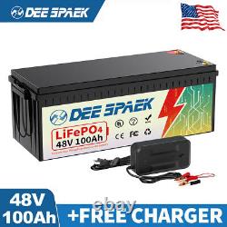 48V 100Ah Lithium LiFePO4 Battery 200A BMS 15000 Deep Cycle for Golf cart VAN RV