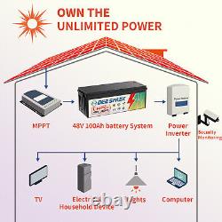 48V 100Ah Lithium LiFePO4 Battery 200A BMS 15000 Deep Cycle for Golf cart VAN RV