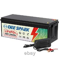 48V 100Ah Lithium LiFePO4 Battery 200A BMS 15000 Deep Cycle for Golf cart VAN RV