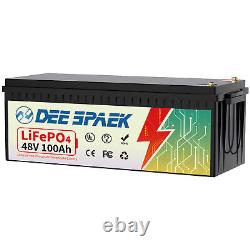 48V 100Ah Lithium LiFePO4 Battery 200A BMS 15000 Deep Cycle for Golf cart VAN RV