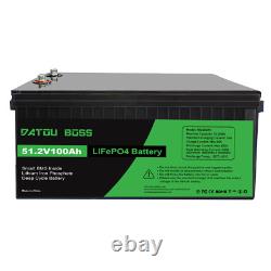 48V 100Ah Lithium LiFePO4 Battery 51.2V Deep Cycles RV Sloar Golf Carts BMS