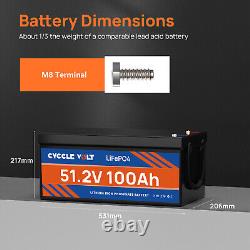 48V 100Ah Lithium LiFePO4 Golf Cart Battery with 48V 18A Charger Trolling Motor