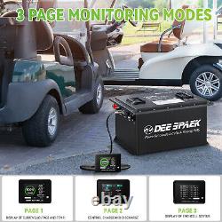 48V 105Ah Battery LiFePO4 Lithium Golf Cart 200A BMS 15000+Cycles +Monit+Charger