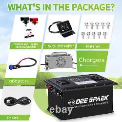 48V 105Ah Battery LiFePO4 Lithium Golf Cart 200A BMS 15000+Cycles +Monit+Charger