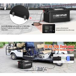 48V 105Ah Battery LiFePO4 Lithium Golf Cart 200A BMS 15000+Cycles +Monit+Charger
