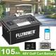 48v 105ah Golf Cart Battery Lifepo4 Lithium Battery Charger Monitor Set 200a Bms