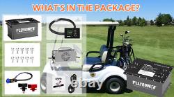 48V 105Ah Golf Cart Battery LiFePO4 Lithium Battery Charger Monitor Set 200A BMS