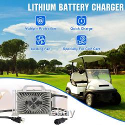 48V 105Ah Golf Cart Battery LiFePO4 Lithium Battery Charger Monitor Set 200A BMS