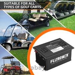 48V 105Ah Golf Cart Battery LiFePO4 Lithium Battery Charger Monitor Set 200A BMS