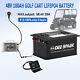 48v 105ah Golf Cart Lifepo4 Lithium Battery 15000+cycles 200a Bms + 20a Charger