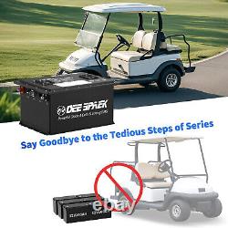 48V 105Ah Golf Cart LiFePO4 Lithium Battery 15000+Cycles 200A BMS + 20A Charger