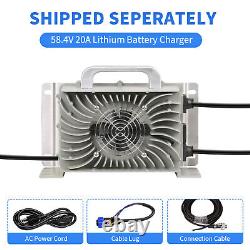 48V 105Ah Golf Cart LiFePO4 Lithium Battery 15000+Cycles 200A BMS + 20A Charger