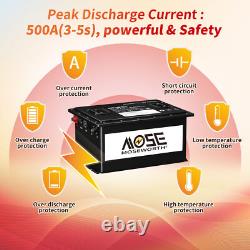 48V 105Ah Golf Cart LiFePO4 Lithium Battery 200A BMS 10Year Lifespan 20000 Cycle