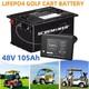 48v 105ah Golf Cart Lifepo4 Lithium Battery Club Car 200a Bms 15000+ Deep Cycles