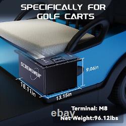 48V 105Ah Golf Cart LiFePO4 Lithium Battery Club Car 200A BMS 15000+ Deep Cycles