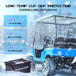 48V 105Ah Golf Cart LiFePO4 Lithium Battery Club Car 200A BMS 15000+ Deep Cycles