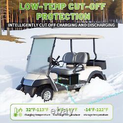 48V 105Ah Golf Cart Lithium LiFePO4 Battery 10Year Life+20A Charger for EZGO TXT