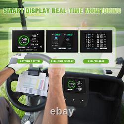 48V 105Ah Golf Cart Lithium LiFePO4 Battery 10Year Life+20A Charger for EZGO TXT