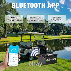48V 105Ah Golf Cart Lithium LiFePO4 Battery 10Year Life+20A Charger for EZGO TXT