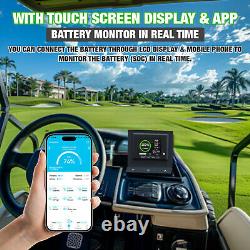 48V 105Ah Golf Cart Lithium LiFePO4 Battery 10Year Life+20A Charger for EZGO TXT