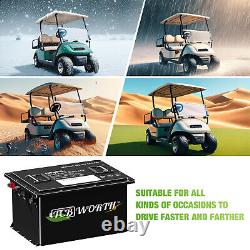48V 105Ah Golf Cart Lithium LiFePO4 Battery 10Year Life+20A Charger for EZGO TXT