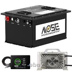48V 105Ah LiFePO4 Golf Cart Battery 200A BMS 15000+ Cycle +Monitor+ 20A Charger