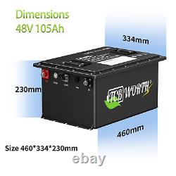 48V 105Ah LiFePO4 Golf Cart Battery Smart Bluetooth 200A BMS 10 Year WARRANTY US