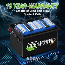 48V 105Ah LiFePO4 Golf Cart Battery Smart Bluetooth 200A BMS 10 Year WARRANTY US