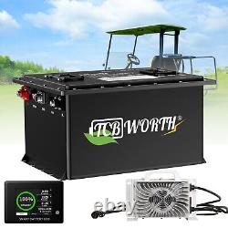 48V 105Ah LiFePO4 Golf Cart Battery Smart Bluetooth 200A BMS 10 Year WARRANTY US