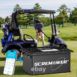 48V 105Ah LiFePO4 Golf Cart Lithium Battery Bluetooth Monitor 200A BMS + Charger
