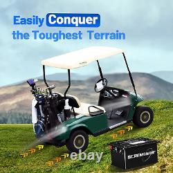 48V 105Ah LiFePO4 Golf Cart Lithium Battery Bluetooth Monitor 200A BMS + Charger
