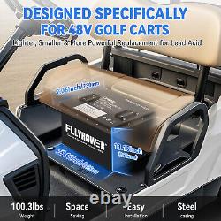 48V 105Ah Lithium Golf Cart Battery 200A BMS 15000 Deep Cycle Monitor Charger