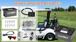 48V 105Ah Lithium Golf Cart Battery 200A BMS 15000 Deep Cycle Monitor Charger